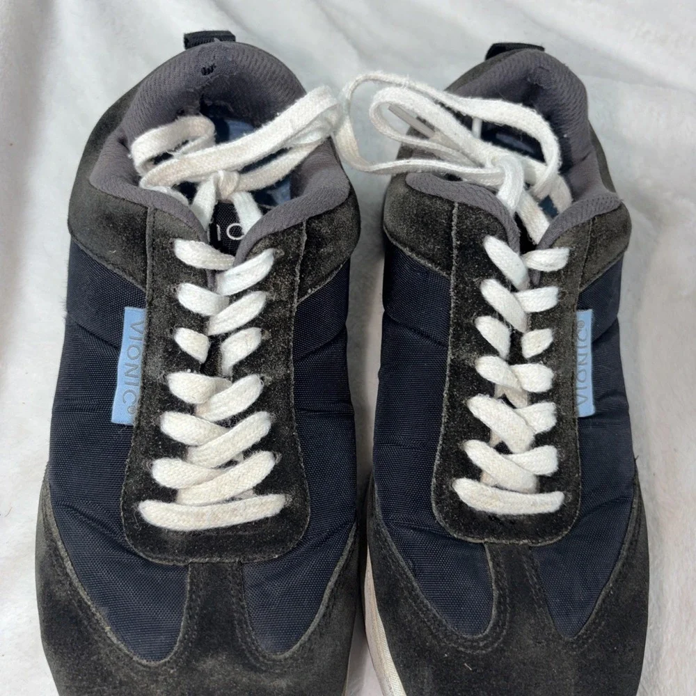 Vionic Breilyn Black Suede Nylon‎ Orthotic Walking Sneakers Women's 7.5 Casual